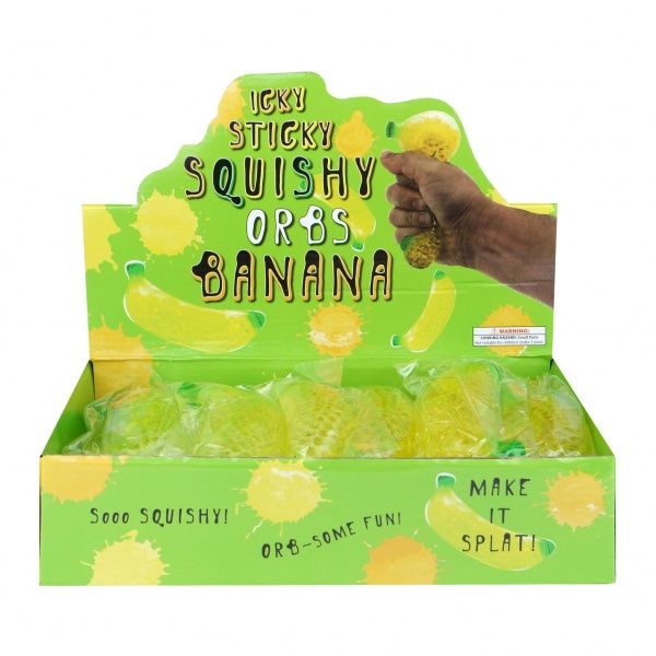 Banana Fruit Stretchy Water Squeeze Beads Toys Henbrandt Wholesale Box of 12