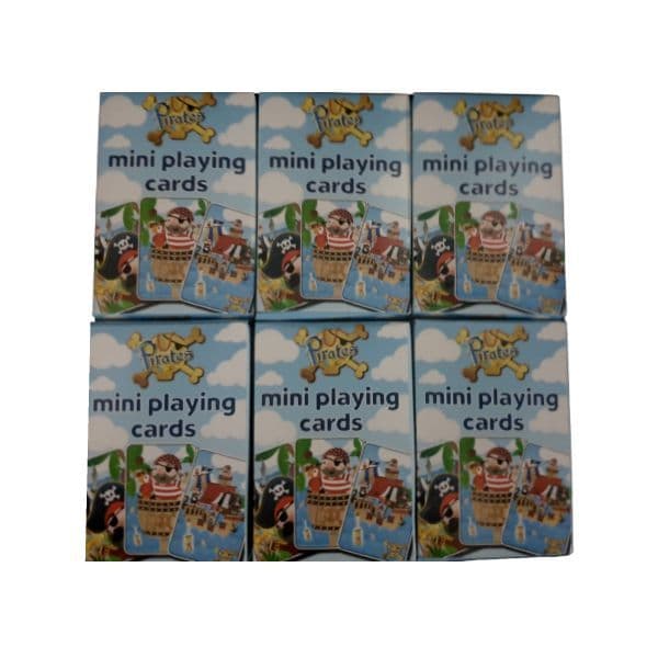 6 x  Pirate Themed Mini Packs Playing Cards Henbrandt