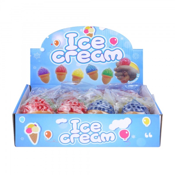 Ice Cream Stretchy Water Squeeze Beads Toys Henbrandt Wholesale Box of 12