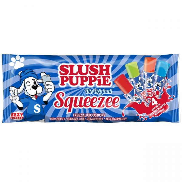 Slush Puppie Eezy Freezzy Squeezy Ice Pops 600ml (Pack of 10)