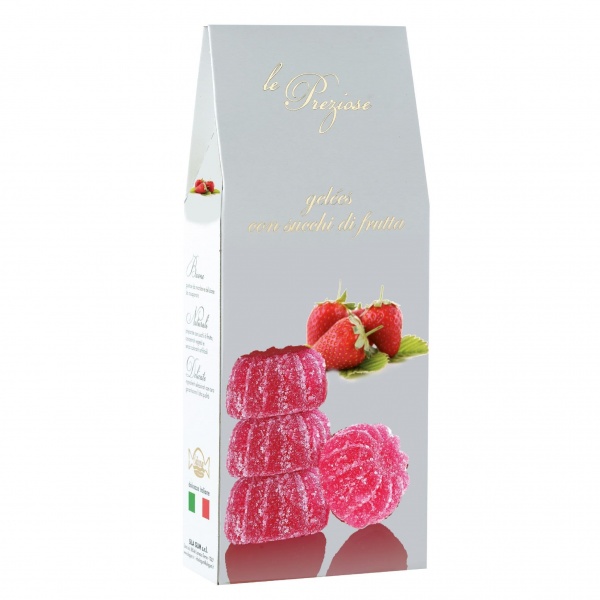 Strawberry Italian Fruity Jellies Sweets Le Preziose 200g