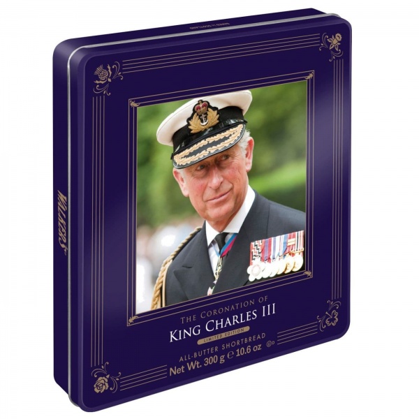 The Coronation of King Charles III Shortbread Biscuits In Commemorative Tin - Walker's 300g