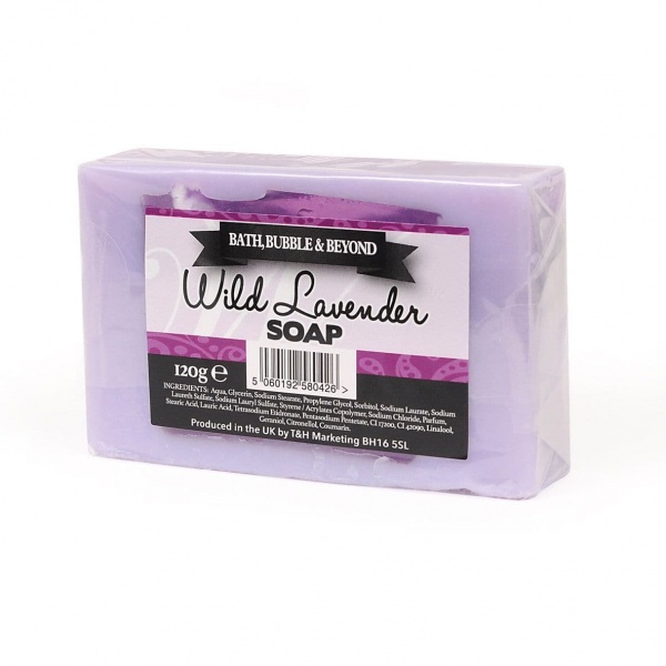 Wild Lavender Glycerin Soap Slice - Bath Bubble & Beyond 120g