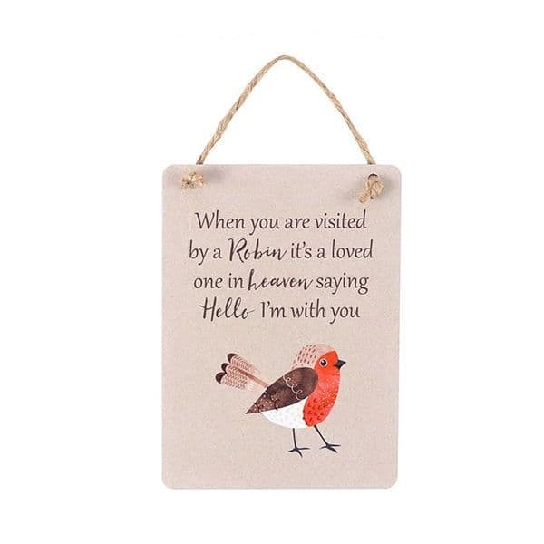 Winter Robin Mini Wooden Sign - 4 Different Designs Available